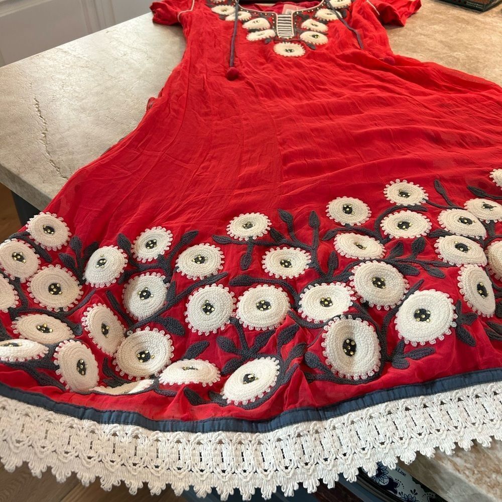 Spectacular Red Embellished Dress - Picture 16 of 17